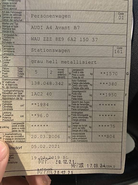 Audi Automobili: Audi a4 b7 2006 – Usato da Allschwil venduto da b.faton 3