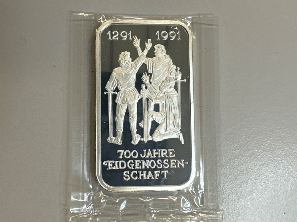 1 Unze Silber 700 Jahre Eidgenossenschaft 1991 Kaufen Auf Ricardo 