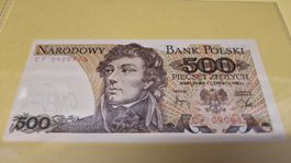 Seltener 500 Zloty Schein Polen, Tadeusz Kosciuszko 1982