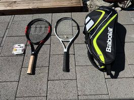 Tennisschläger Set inkl Tasche und zubehör