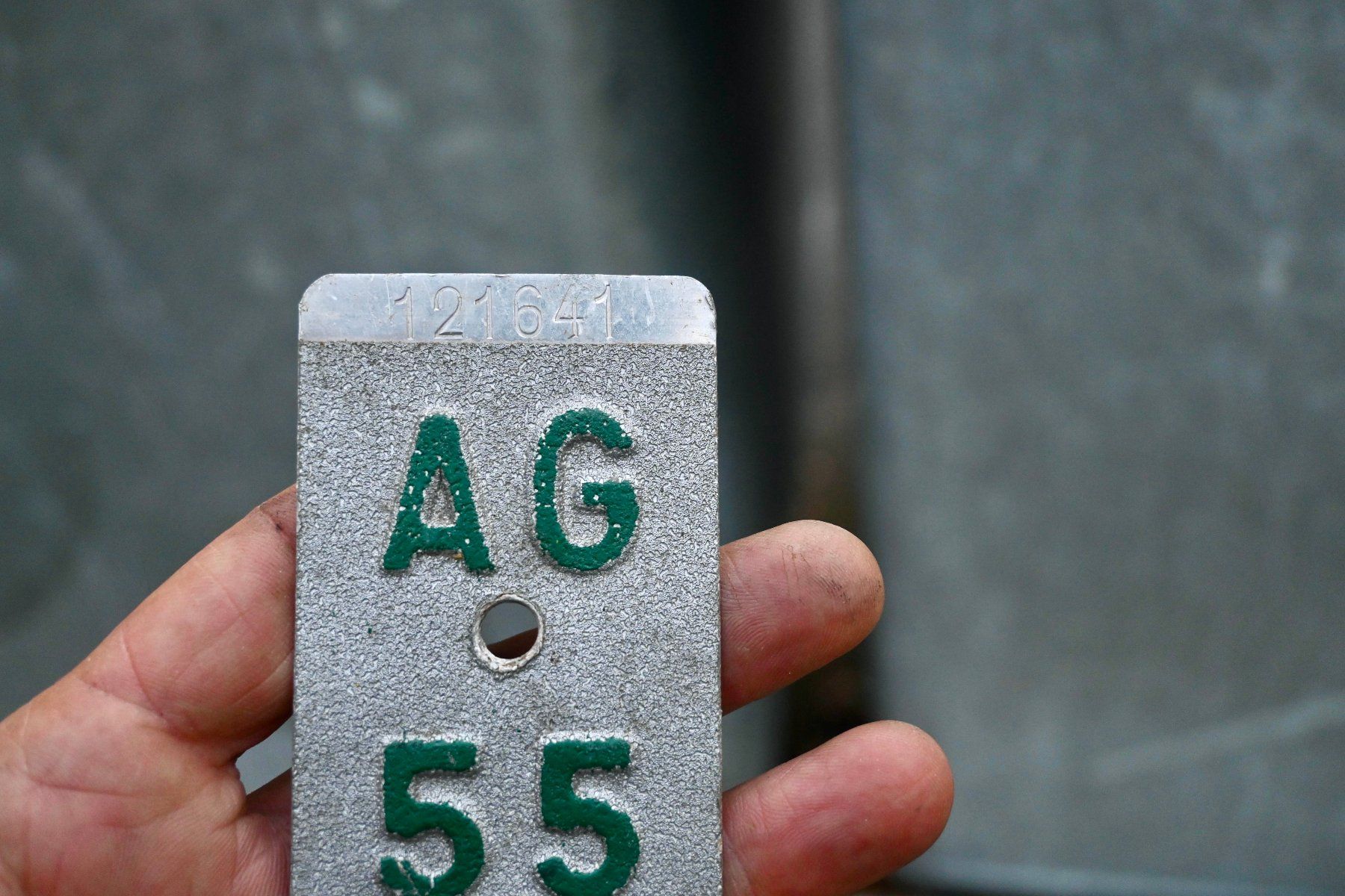 Insegne: Velonummer AG 58 von 1958 - Aargau – Usato da Pfaffhausen venduto da mono_rec 3