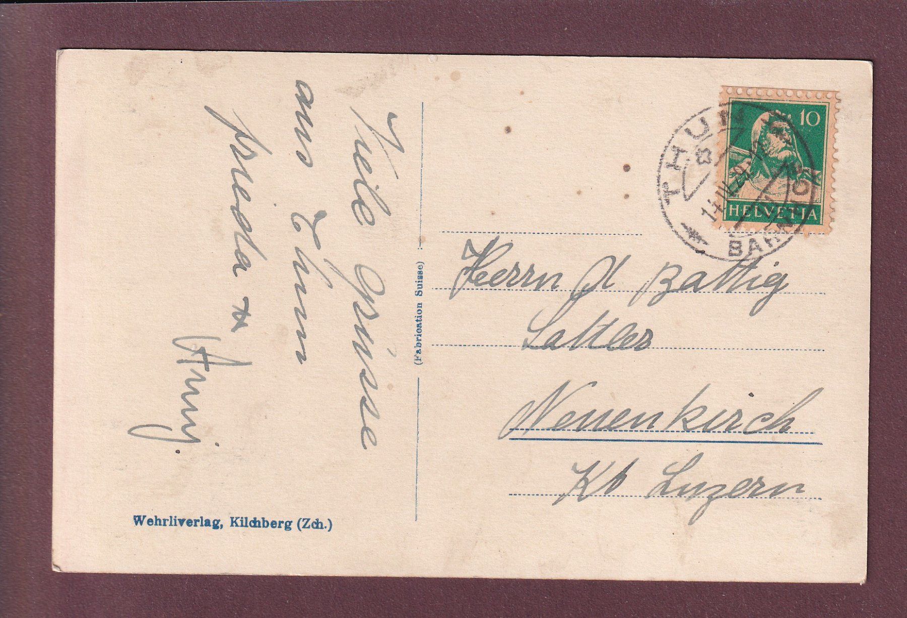 Cartes postales: THUNERSEE - Fischer - 1929 – D'occasion à Pully par nicecards 1