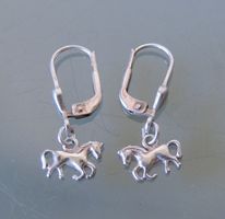 Pferd Pony Silber 925 Ohrringe