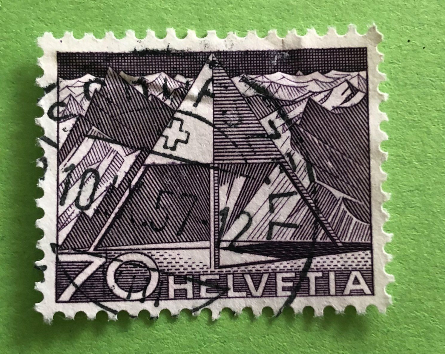Tutti i francobolli: Nr.308 mit Stempel Triangulationspunkt Technik und Landschaf – Usato da Aarau venduto da Billa007