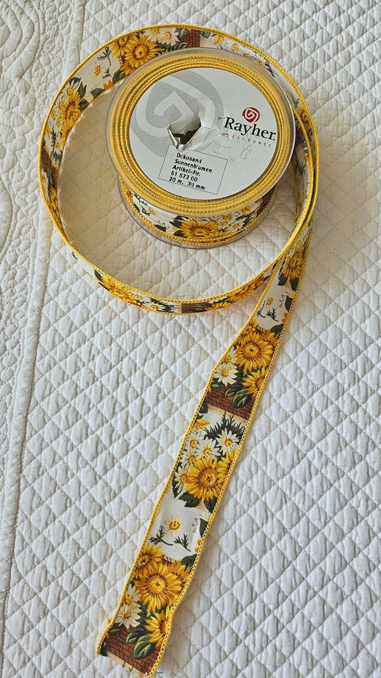 Dekobänder: Geschenkbänder Sonnenenblumen Herbst Bänder Stoffband – Gebraucht aus Gossau ZH von Goes05 3