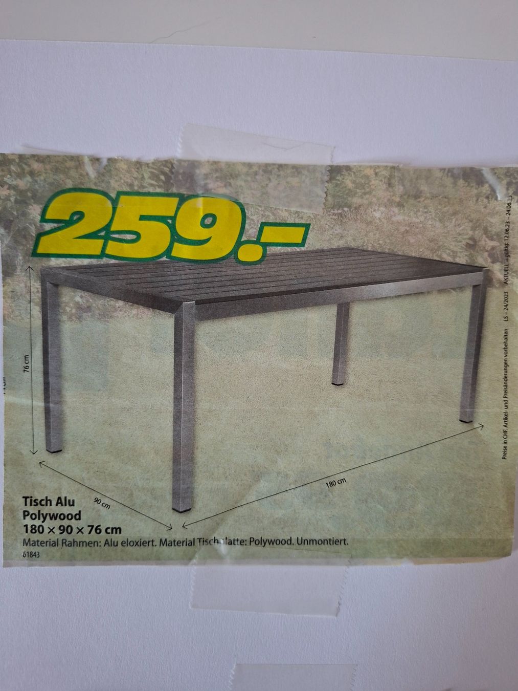 Set di tavolo e panche: Gartentisch und 6 Stühle – Nuovo (secondo la descrizione) da Ettingen venduto da Malaya01 1