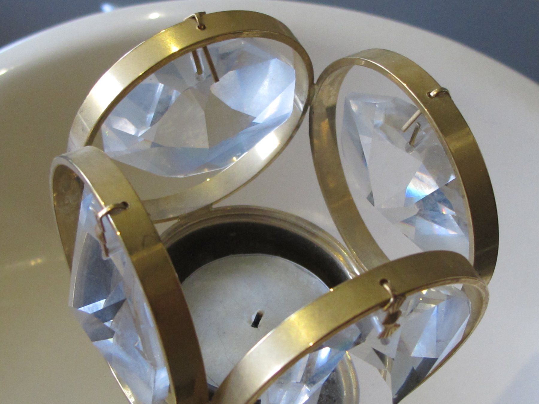 Portacandele: Teelichthalter Oder Kerzenständer Messing Mit 4 Kristallen – Usato da Altnau venduto da AntonioPriveWatches 5