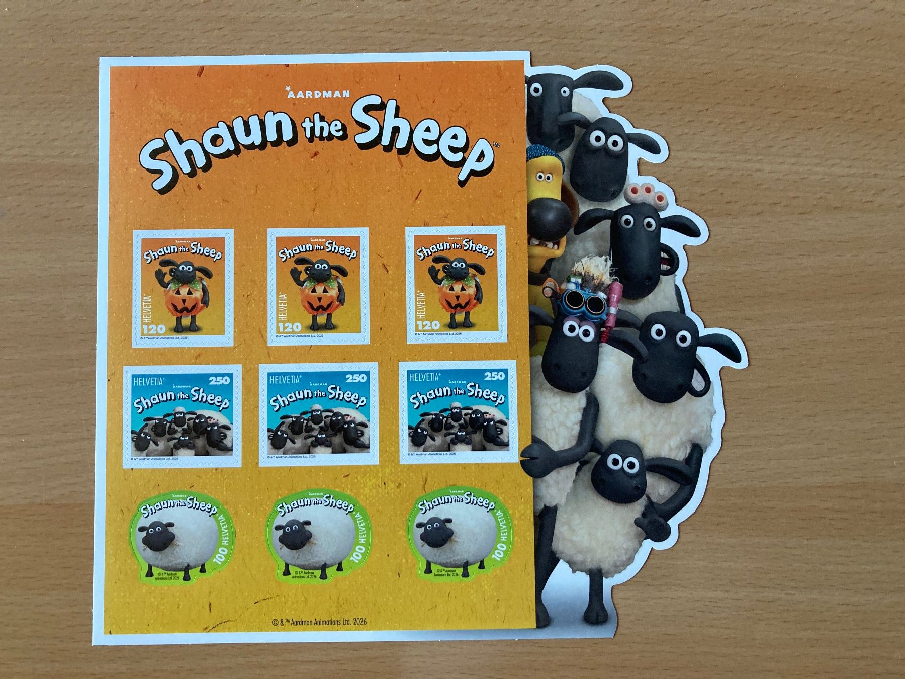Tutti i francobolli: Spezialbogen Shaun the Sheep, postfrisch – Nuovo (secondo la descrizione) da Lütisburg venduto da wiesenpippau