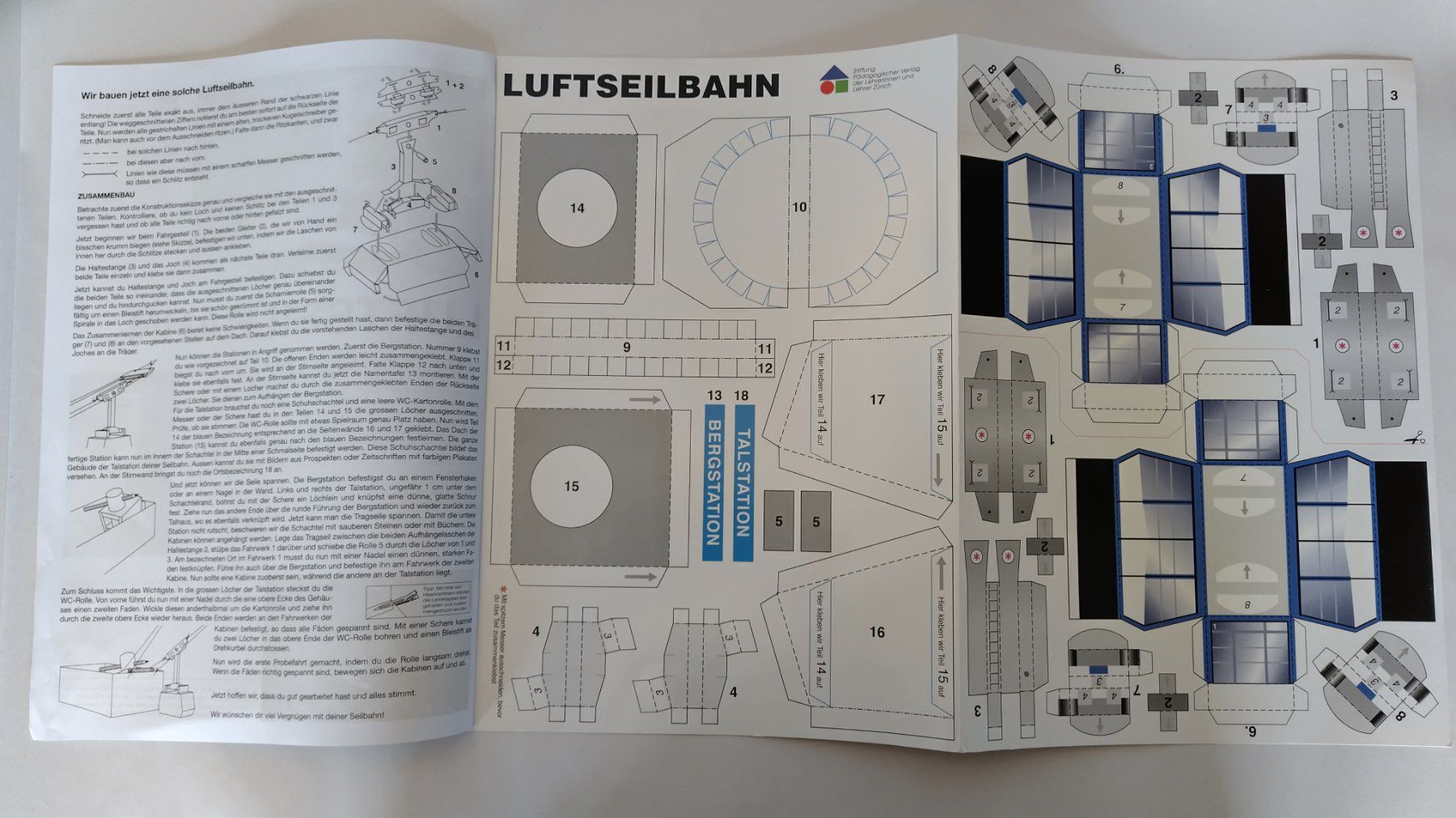 Kit bricolage: Bastelbogen - Luftseilbahn / 3. Auflage 2013 ab Fr. 4.- – Nuovo (secondo la descrizione) da Bellach venduto da JingleJerry 1