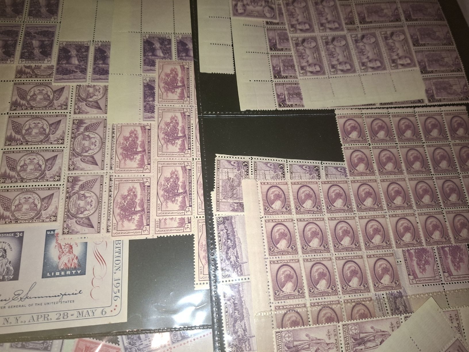 Tutti i francobolli: Lot USA Bogenteile  – Usato da Balgach venduto da SIMEON27 2