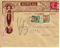 Brief aus Frankreich nach Basel mit Nachporto 1925