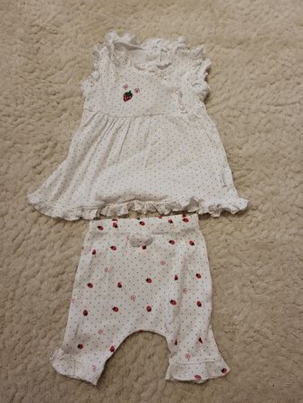 Süesses Baby-Set Gr. 62 mit Erdbeeri- und Pünktli-Muster