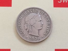 5 Rappen 1906 ss+, nur 3,0 Mio!