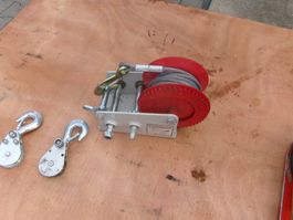 Handseilwinde  mit Umlenkrollen  -