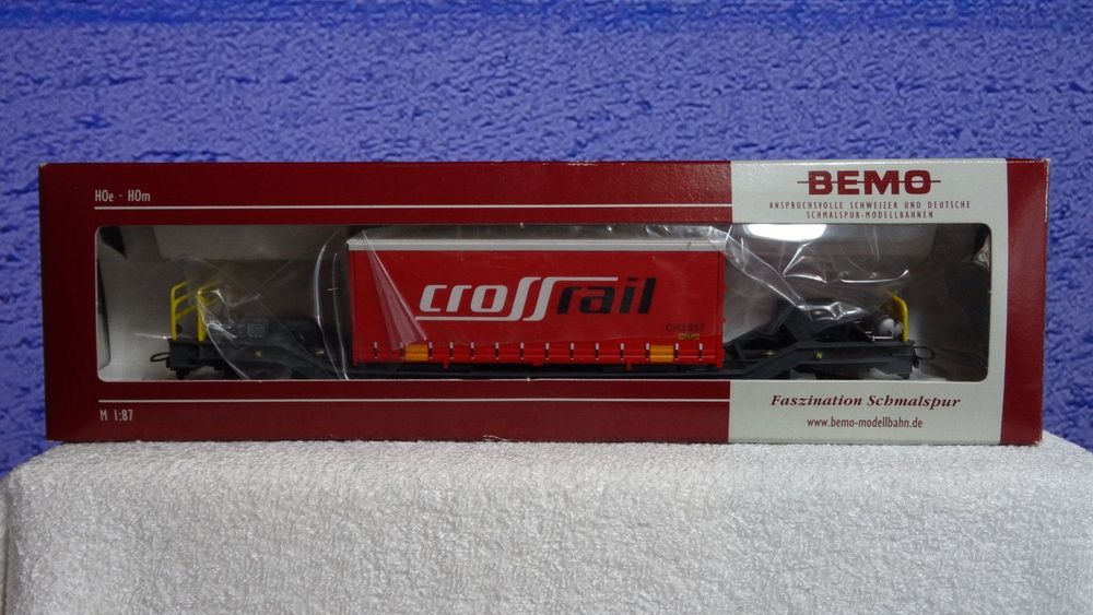 Bemo 2289 129, RhB Sbv 7729, Tragwagen Crossrail, NEU Kaufen auf Ricardo