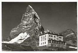 Zermatt (VS) Hotel Schwarzsee - Matterhorn - Foto-AK um 1940