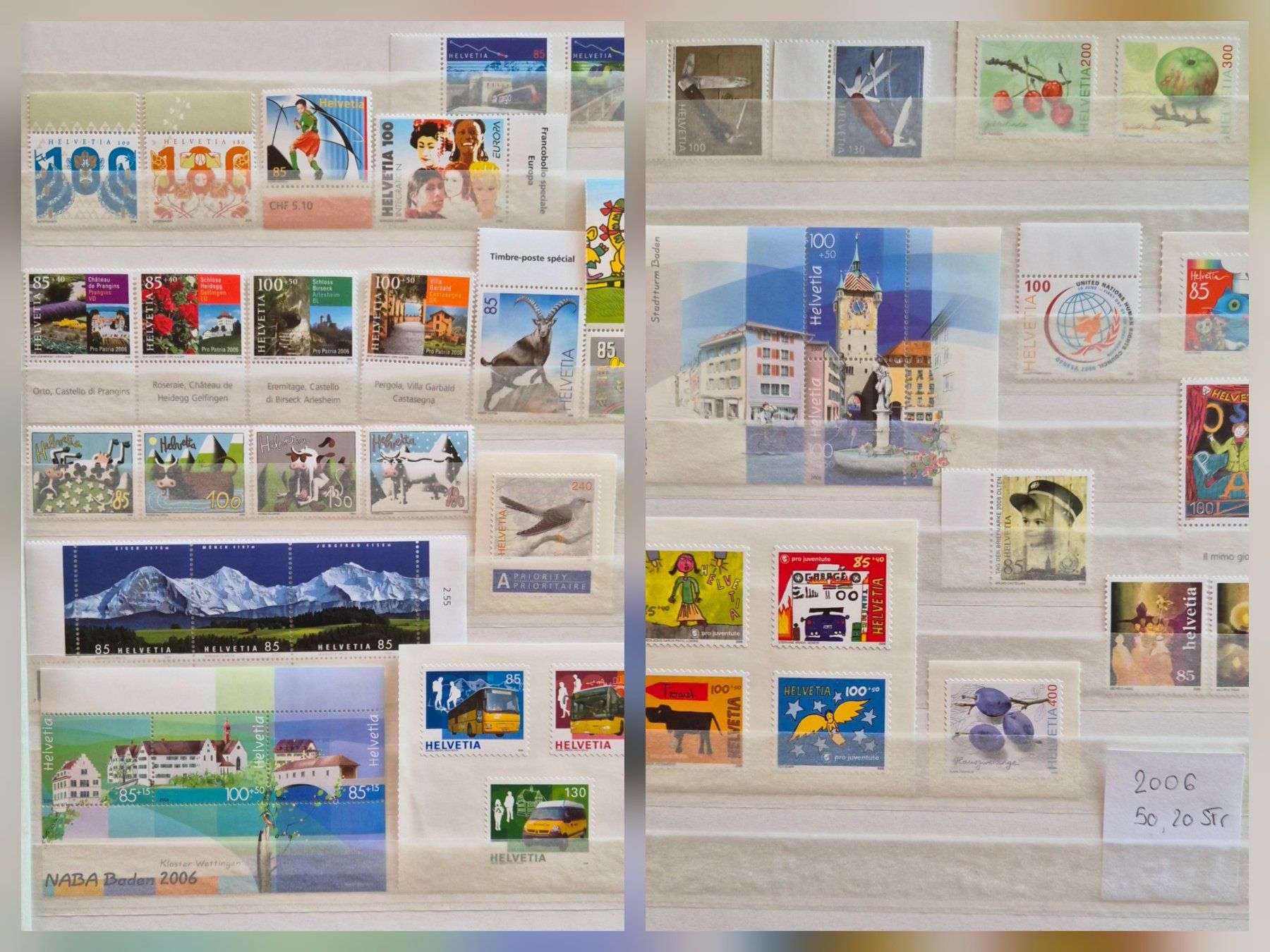 Alle Briefmarken: Jahresserie 2006 postfrisch – Gebraucht aus Buus von papillon098