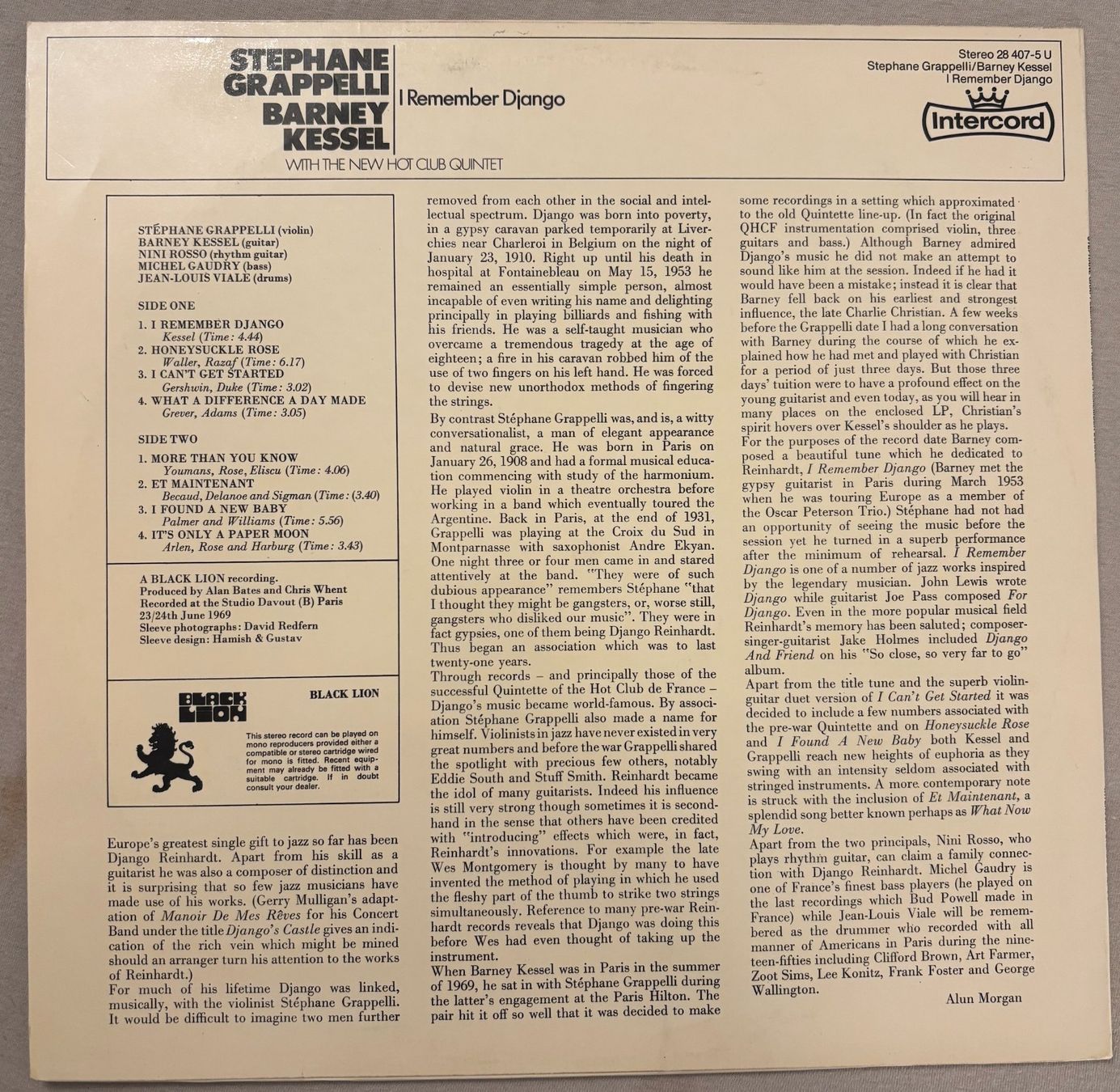 Schallplatten: LP - Stephane Grappelli & Barney Kessel – I Remember Django – Gebraucht aus Stans von canberra04 1