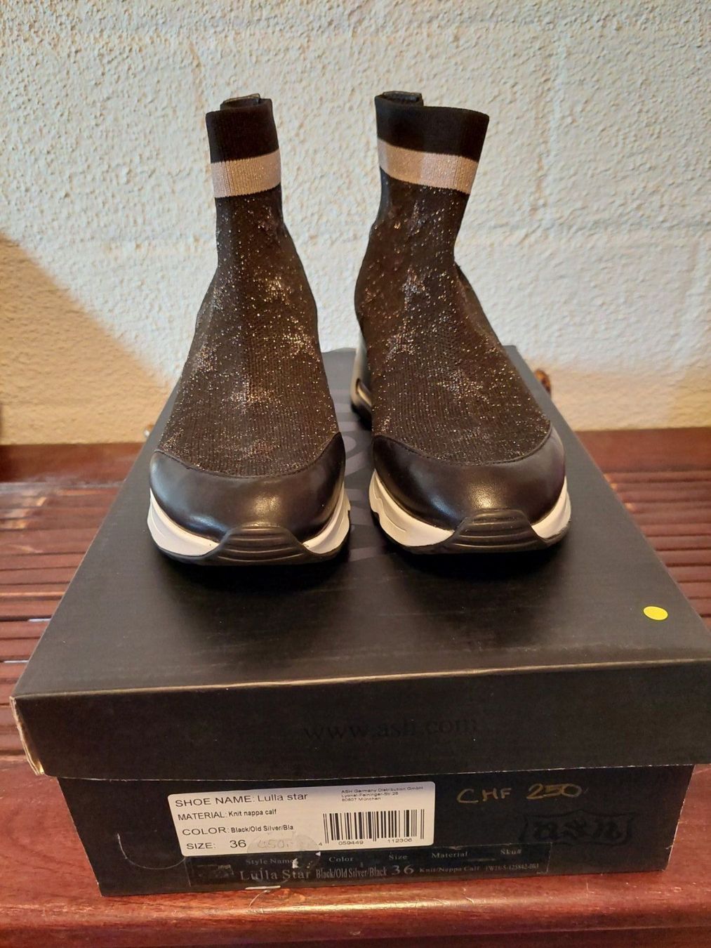 Ash Scarpe da donna: ASH . Lulla Star black/old silver/black 36 – Nuovo e nell'imballaggio originale da Besenbüren venduto da teluride89 1
