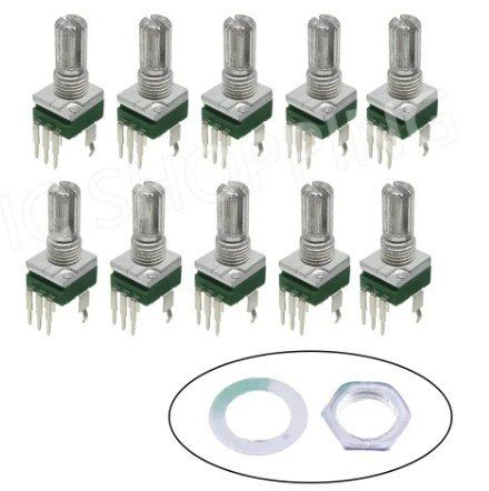 Componenti elettronici: 10Stk RK97 B50k Potentiometer – Nuovo e nell'imballaggio originale da Illnau venduto da diy-shop