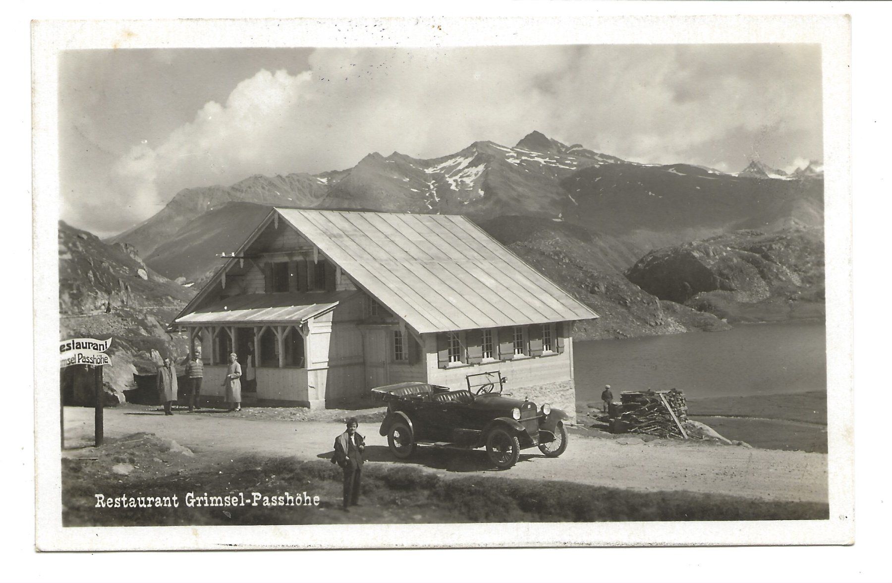 Cartes postales: Grimsel (BE/VS) Restaurant Passhöhe - Oldtimer Auto - 1927 – D'occasion à Engelburg par Cartophil