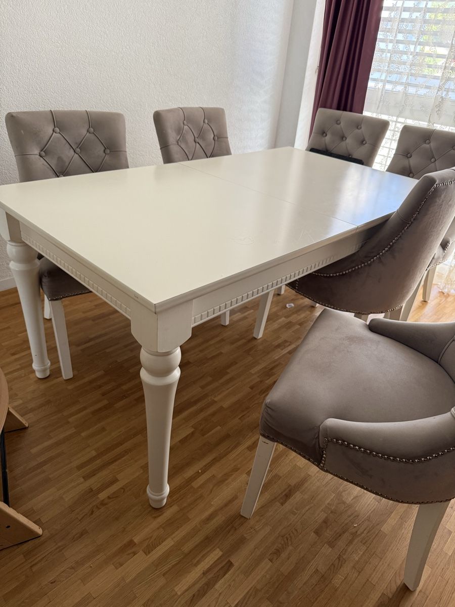 Tischset: 6 chaises + table mois massif  – Gebraucht aus Sierre von maeleris 1