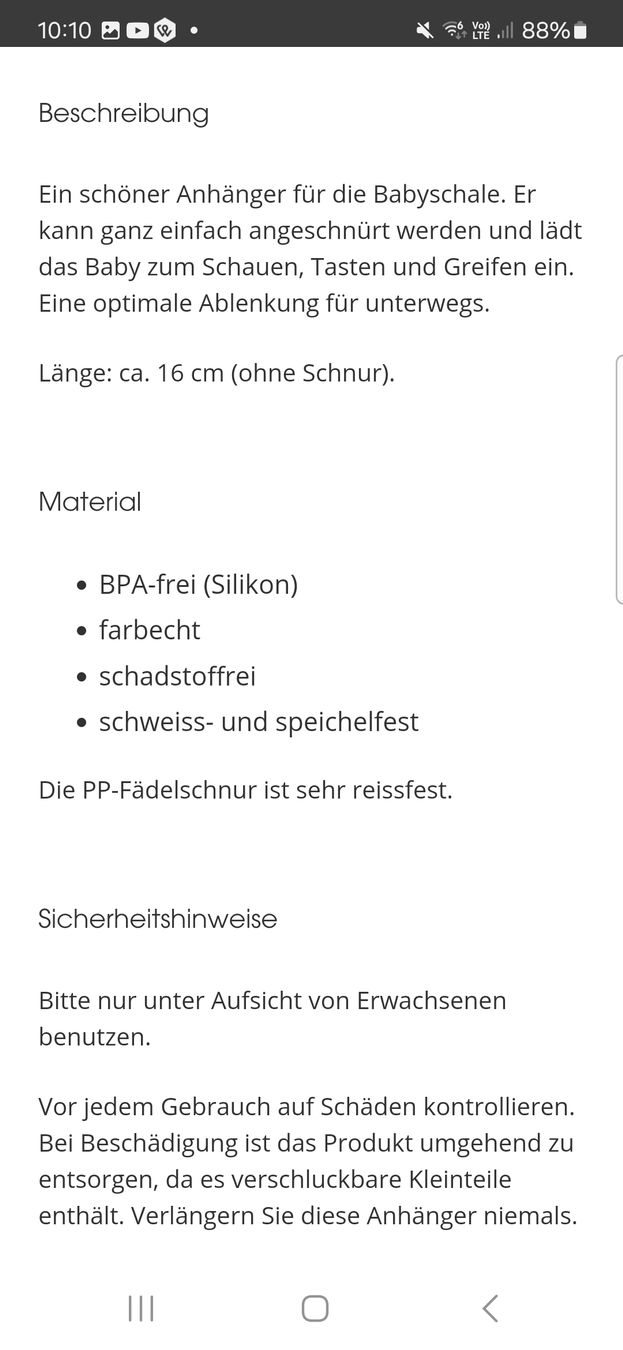 Giocattoli: Babyschalenanhänger Holz – Nuovo (secondo la descrizione) da Eschenbach SG venduto da SanFranciscoCalifornia 1