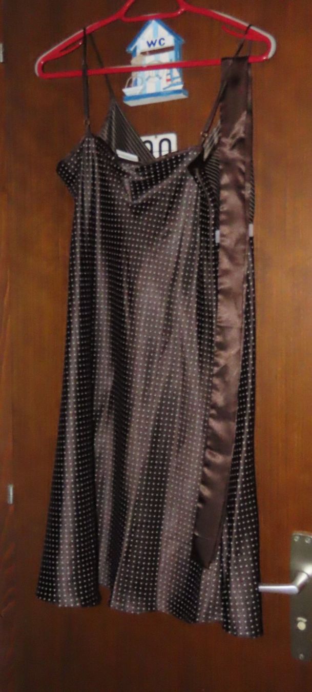 Vestiti: Robe de nuit en polyester marron à pois taille 42/44 – Nuovo (secondo la descrizione) da Troistorrents venduto da Marion70 1