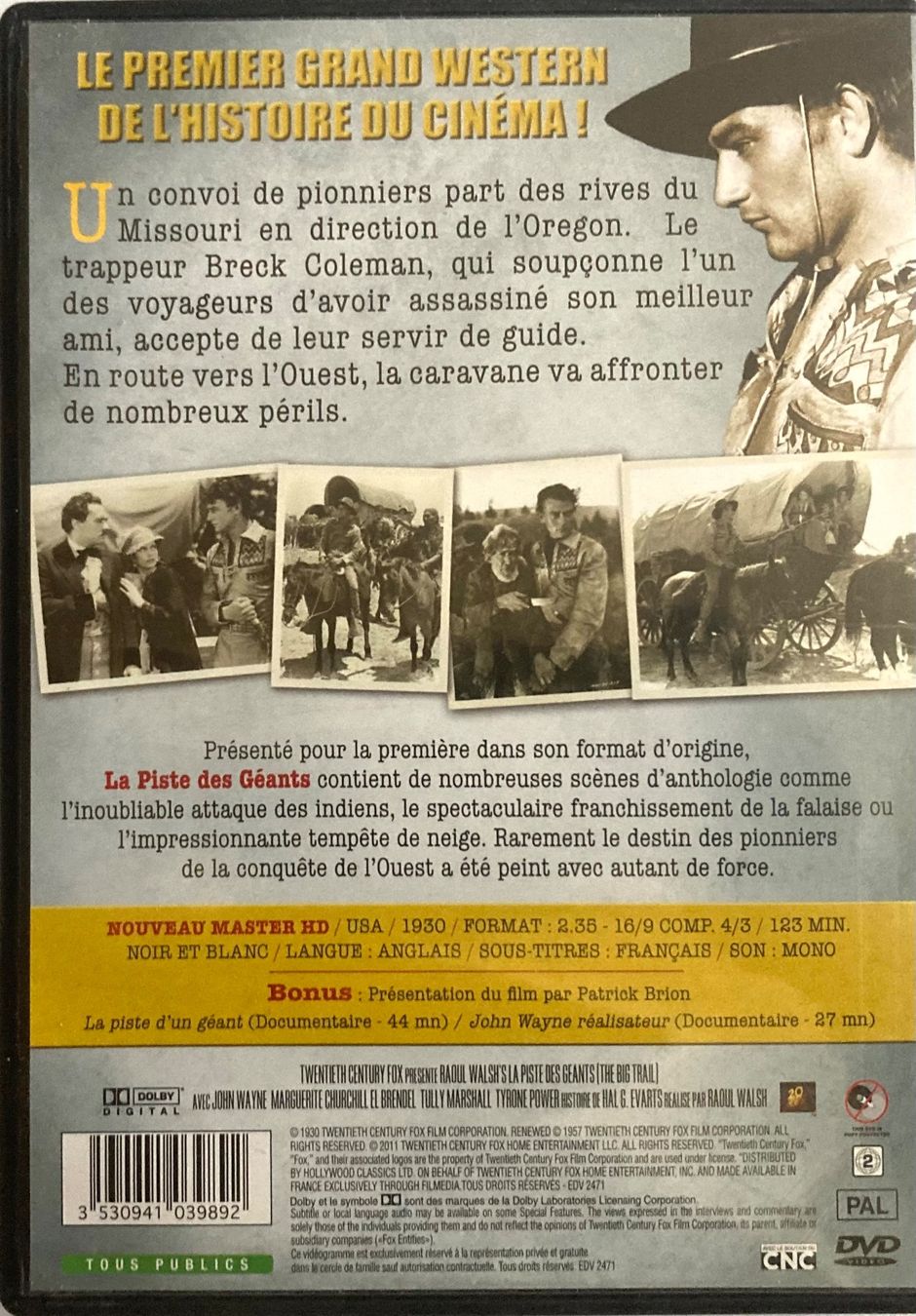 Tutti i DVDs: JOHN WAYNE - LA PISTE DES GEANTS – Usato da Poliez-Pittet venduto da Newtown-Records 1