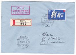 Lettre de Zug BPA A523 pour Romanshorn le 5.IX.50