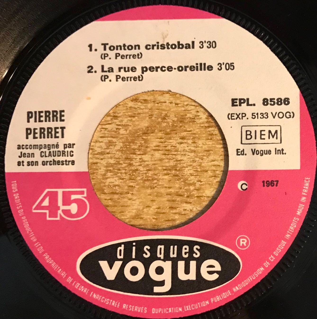 Vinyles: PIERRE PERRET - TONTON CRISTOBAL – D'occasion à Bussigny par vinyl-pas-cher 2