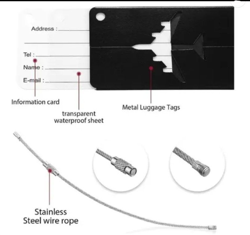 Valigie: 1 Stk. Kofferanhänger Flugzeuglogo – Nuovo e nell'imballaggio originale da Walenstadt venduto da emynmuil1 2