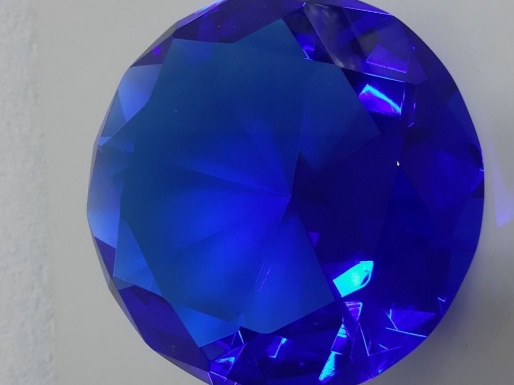 Tutte le decorazioni: Diamant Glas blau 12 cm Neu – Nuovo e nell'imballaggio originale da Urtenen-Schönbühl venduto da Kronengold