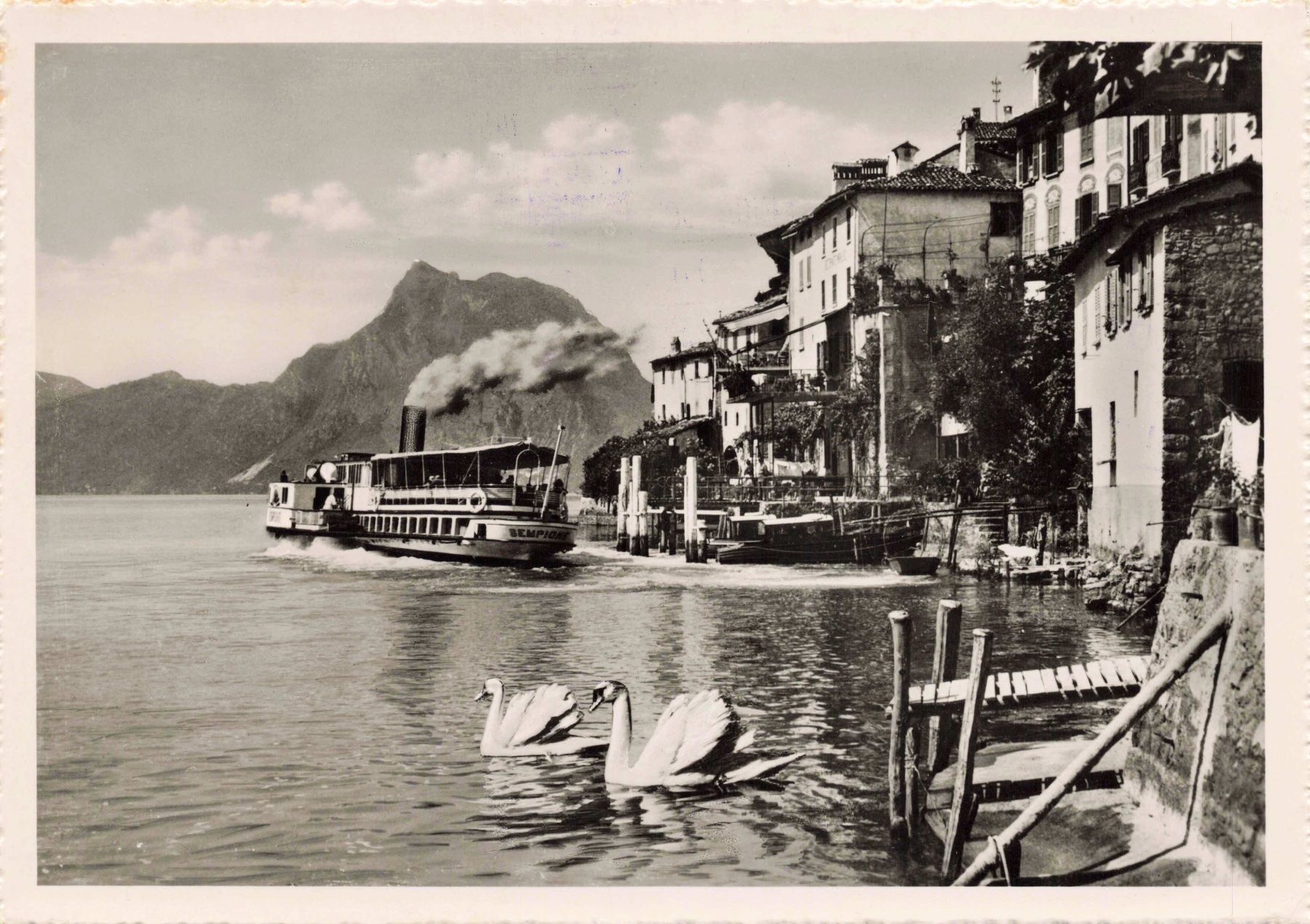 Ansichtskarten: Gandria Lago Lugano battello schiff boot G – Gebraucht aus Biasca von Blenio71