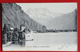 AK CHILLON TERRITET LEMAN WERTZIFFER TAXIERT BELGIEN 1908
