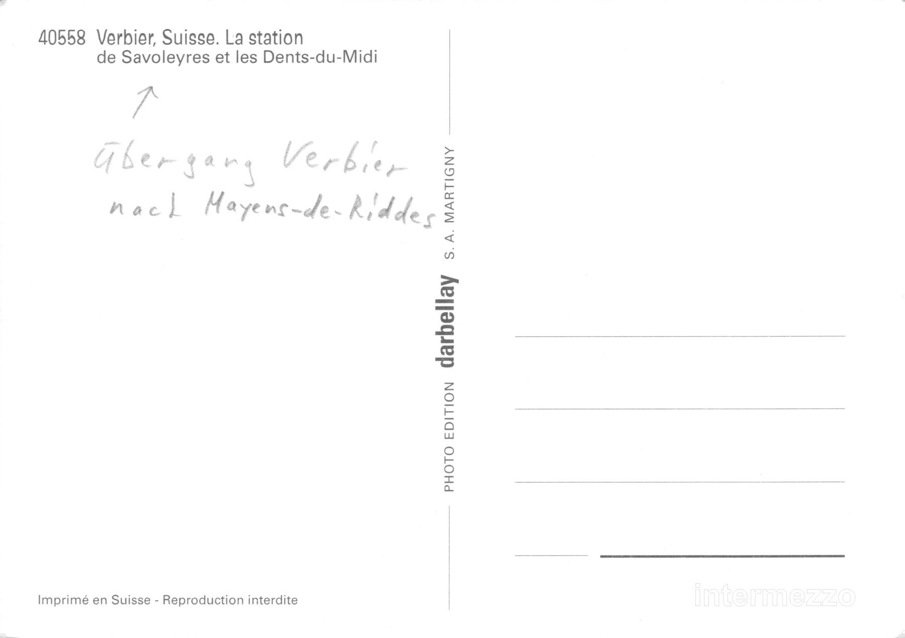 Cartoline postali: Verbier VS // Gondelbahn Savoleyres téléski Skilift – Usato da Basel venduto da intermezzo12 1