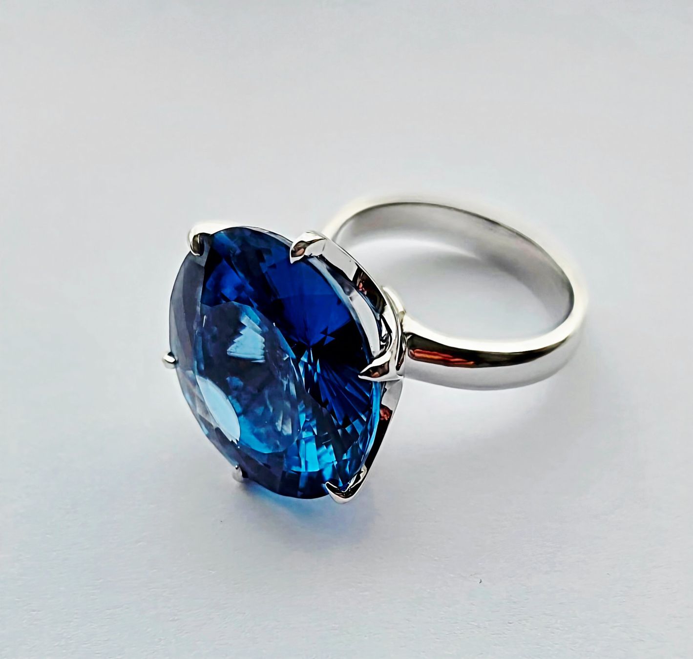 Ringe: Blau Topas Solitaire Fingerring – Neu (gemäss Beschreibung) aus Zürich von Benedikt21 3