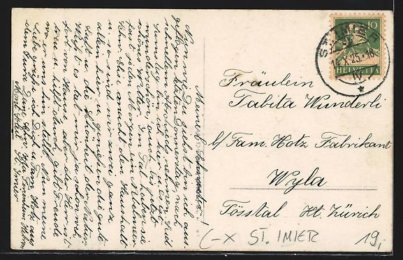 Cartoline postali: St. Imier, Ferienheim Hebron mit Garten – Usato da Berlin venduto da bartko-reher 1