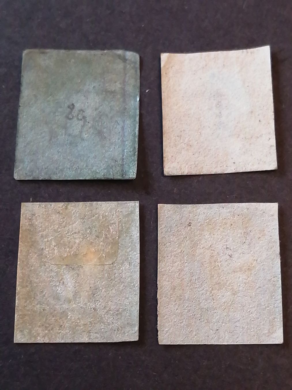 Alle Briefmarken: 4mal One Penny Red 1841  – Gebraucht aus Happerswil von tschergi 1