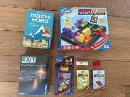 Logik & Rätsel Spiele Set: Rush Hour, Exit, Machi Koro