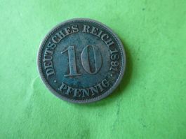 Dt. Reich 1891 F, 10 Pfennig
