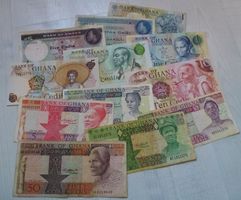 Lot ++ 12 alte Banknoten aus Ghana ab 1965