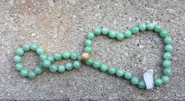 Jade Kette grün mit 14K Goldverschluss – ungetragen