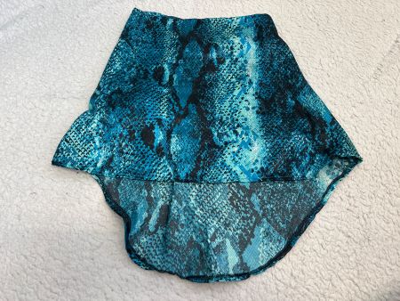Rock Minirock asymmetrisch Schlangen Look Neu S