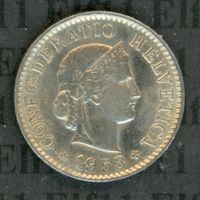 CHF___0.05 1953 stgl * nigelnagelneu! 5 Rappen