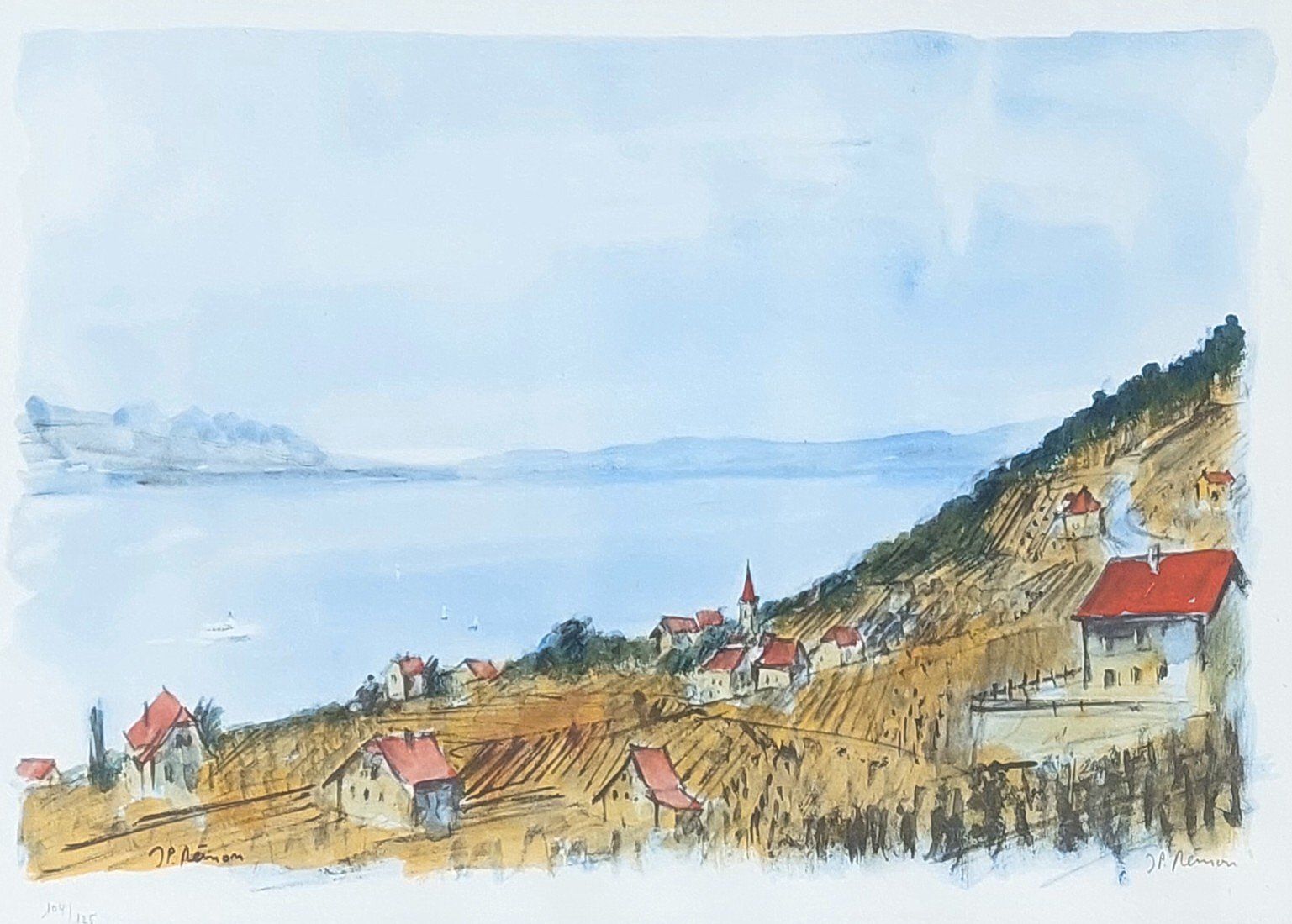 Grafica & Litografie: Jean-Pierre Rémon - Litho "Le Lavaux" – Usato da Montmelon venduto da canelle-12