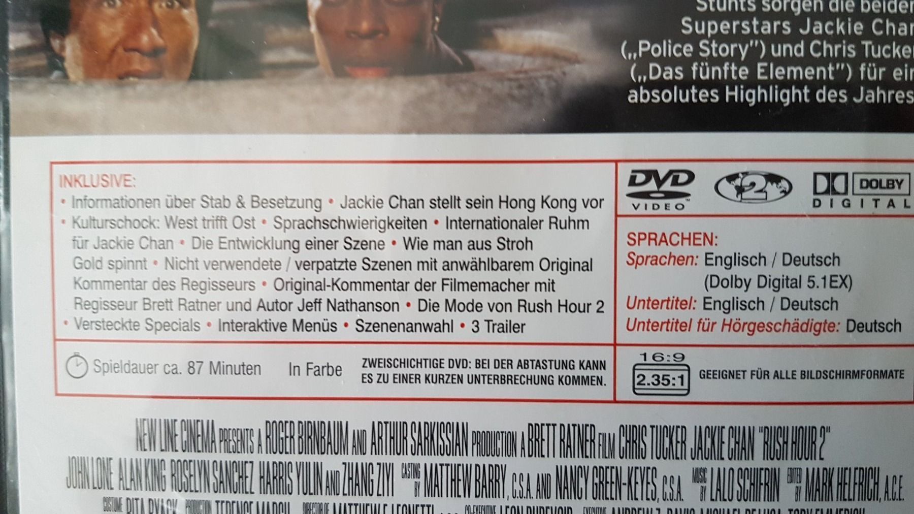 Tutti i DVDs: DVD Rush Hour 2 / Jackie Chan – Usato da Oetwil am See venduto da fineli2 1