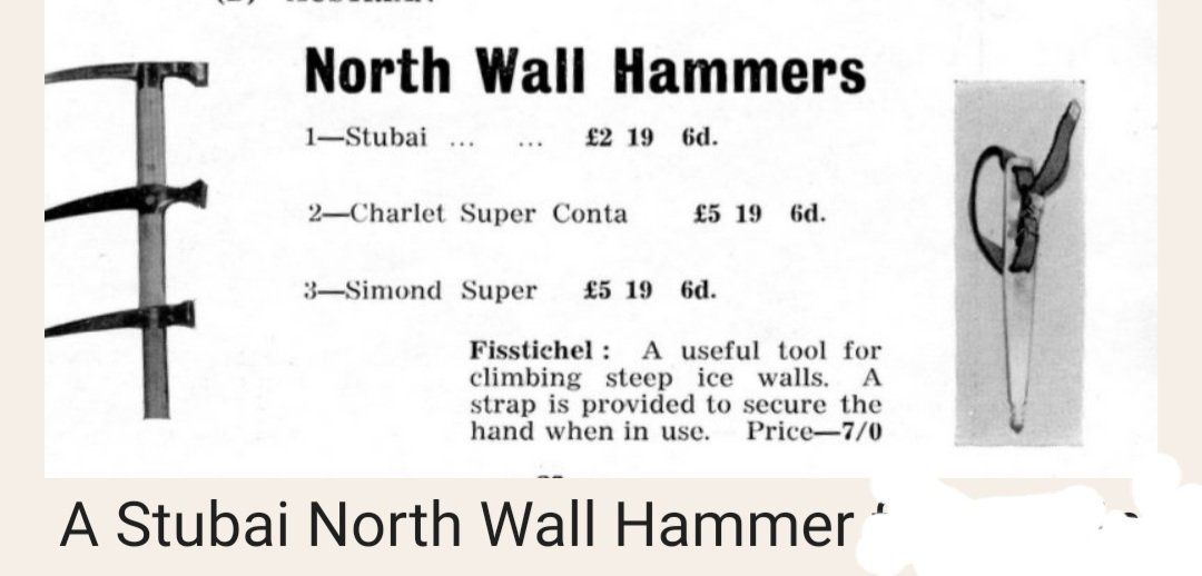 Attrezzatura da arrampicata: Stubai Eispickel Piolet Ice Axe Eishammer Nord Wall Hammers – Usato da Tüscherz-Alfermée venduto da Newpad 9