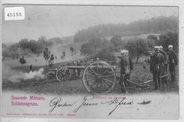 Souvenir Militaire - Artillerie au Combat - Soldatengruss