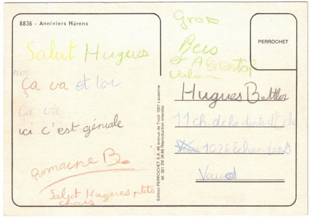 Cartoline postali: Val d'Anniviers - Pistenplan – Usato da Binningen venduto da Mountainrider 1